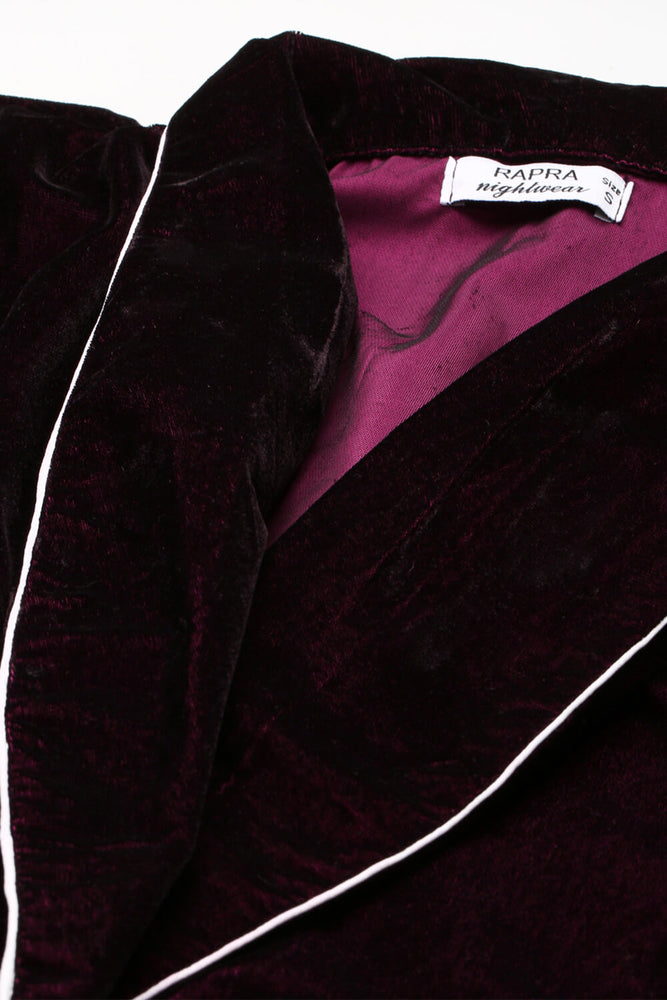 Load image into Gallery viewer, WINE VELVET ROBE