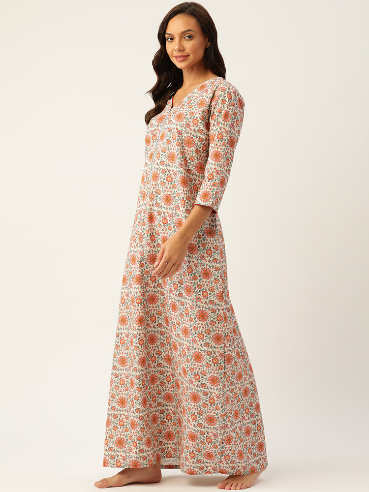 Load image into Gallery viewer, CREAM ORANGE GOWN