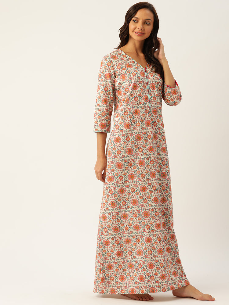 Load image into Gallery viewer, CREAM ORANGE GOWN