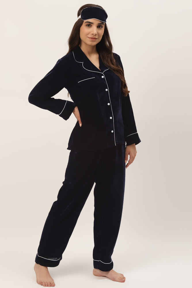 Load image into Gallery viewer, NAVY BLUE VELVET