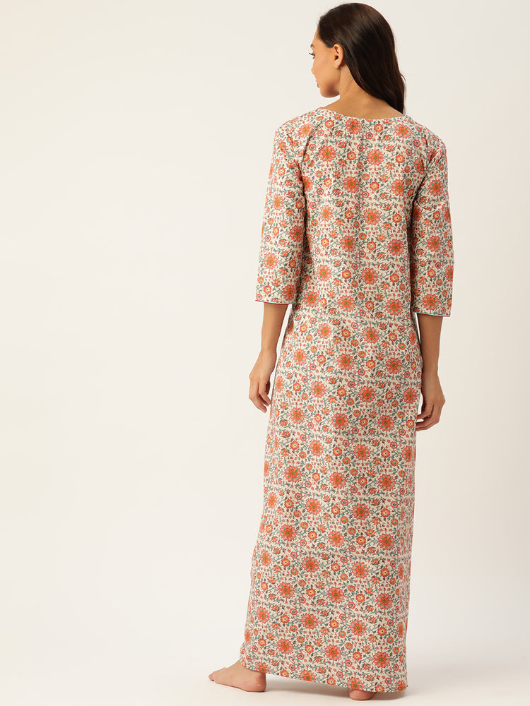 Load image into Gallery viewer, CREAM ORANGE GOWN