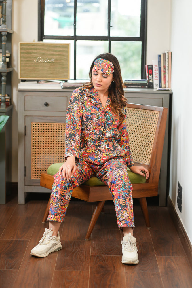 Load image into Gallery viewer, POP ART - TWINNING PAJAMA SET