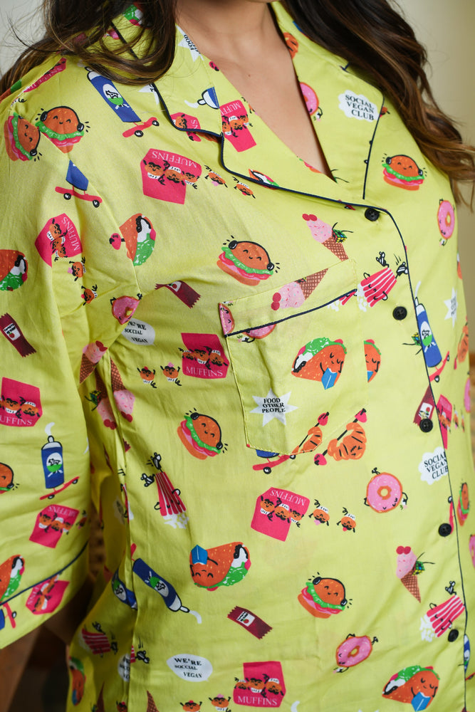 Load image into Gallery viewer, SOCIAL VEGAN CLUB - TWINNING PAJAMA SET