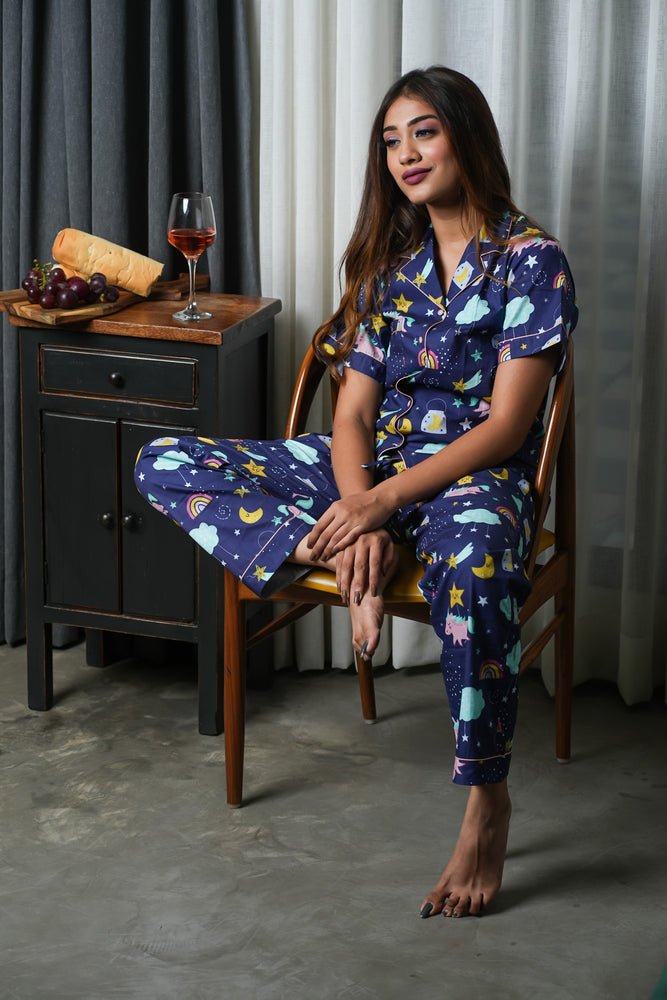 Load image into Gallery viewer, FLY OVER THE RAINBOW - TWINNING PAJAMA SET