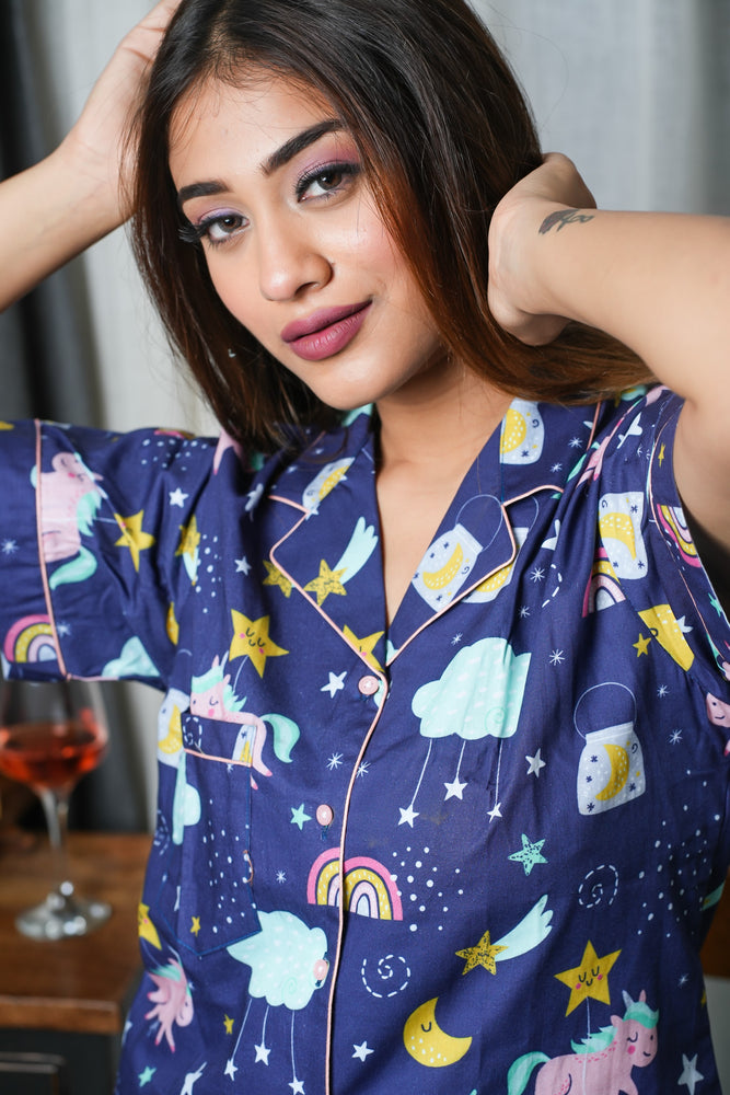 Load image into Gallery viewer, FLY OVER THE RAINBOW - TWINNING PAJAMA SET