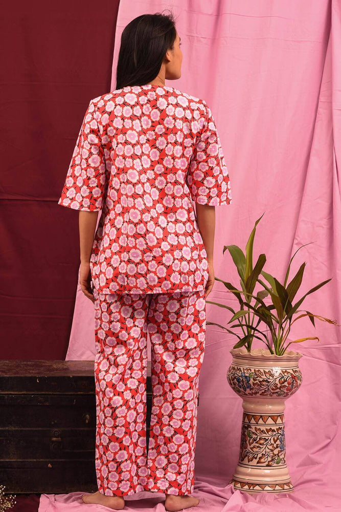 Load image into Gallery viewer, FOREVER FLORAL V NECK LOUNGE-WEAR SET
