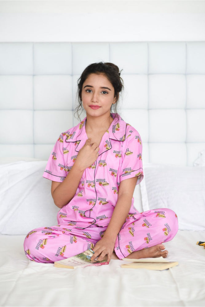 Load image into Gallery viewer, BURGER, FRIES AND NETFLIX - TWINNING PAJAMA SET