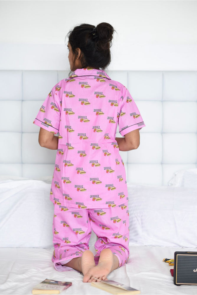 Load image into Gallery viewer, BURGER, FRIES AND NETFLIX - TWINNING PAJAMA SET