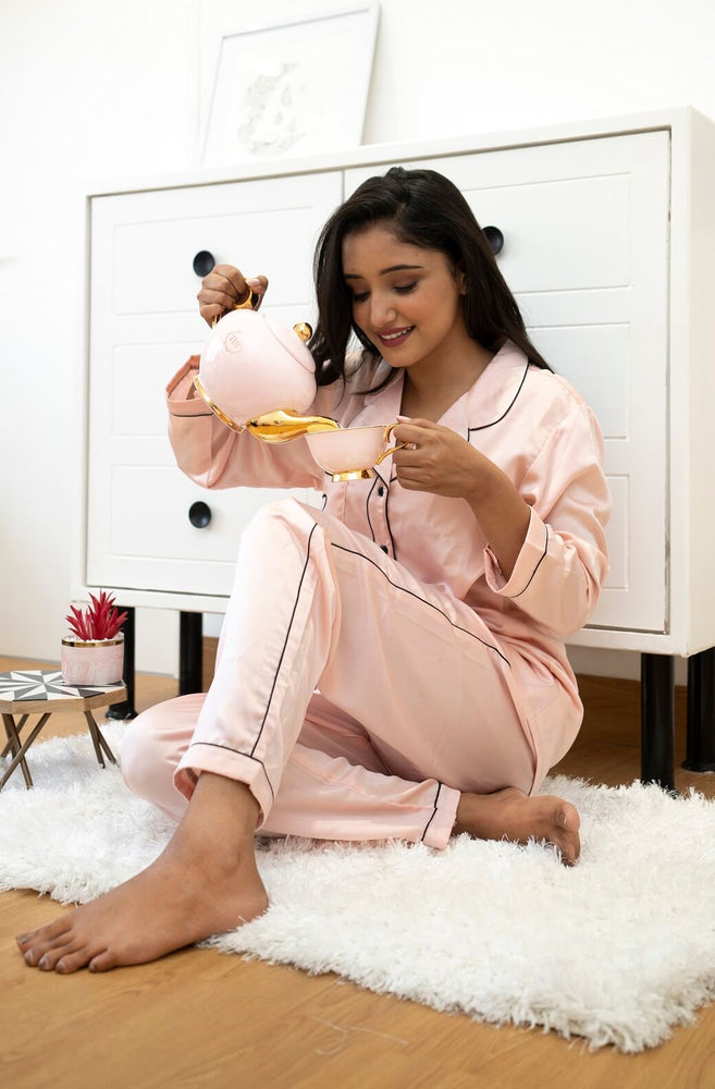 Load image into Gallery viewer, Soft Pink- Heart Satin Notched Collar