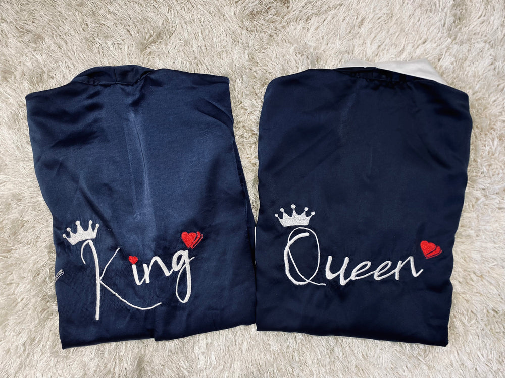 Load image into Gallery viewer, Luxe Satin Robes: Couples Set