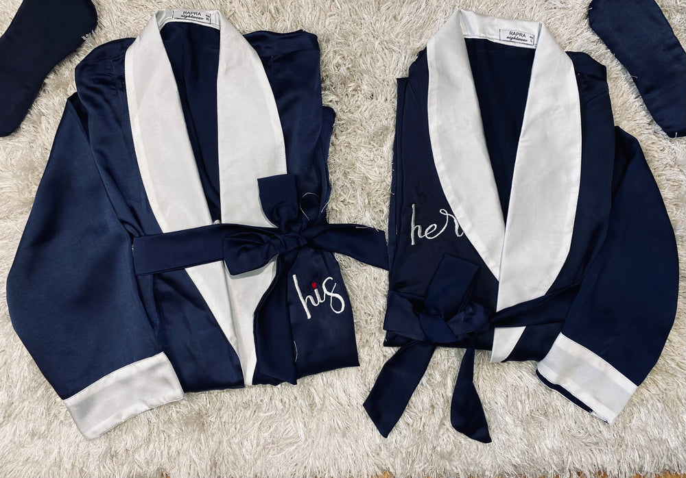 Load image into Gallery viewer, Luxe Satin Robes: Couples Set