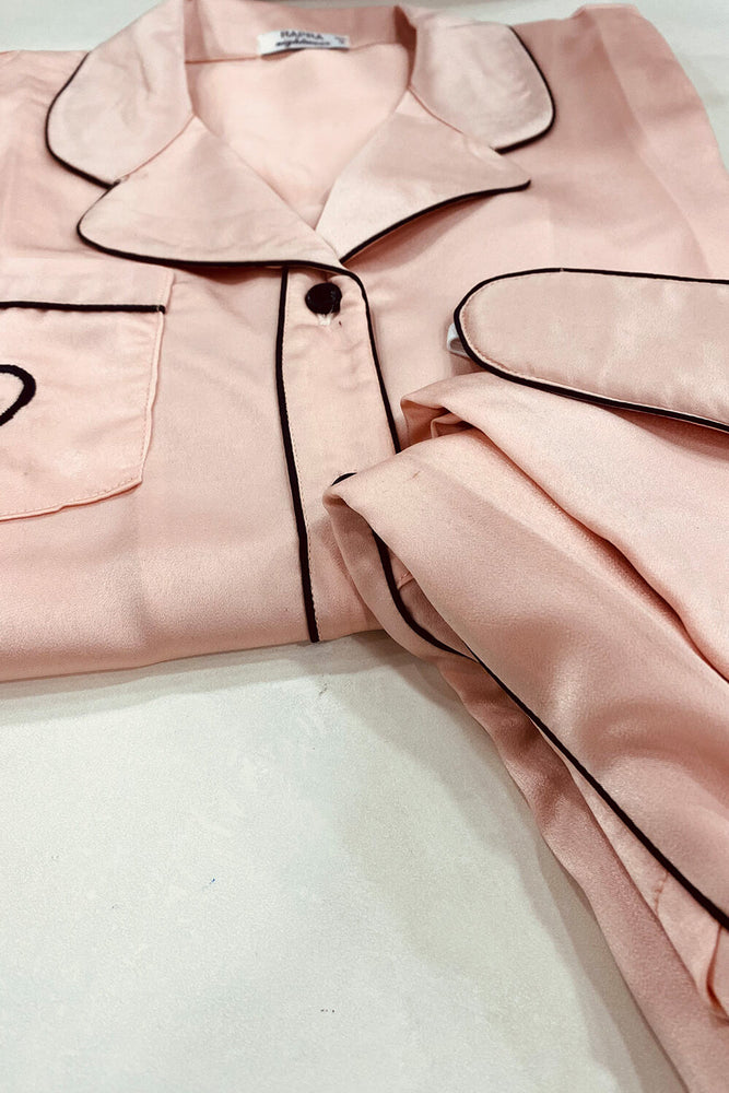 Load image into Gallery viewer, Soft Pink- Heart Satin Notched Collar