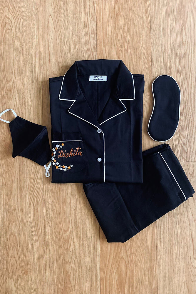 Load image into Gallery viewer, A STAR IS BORN - BLACK TWINNING PAJAMA SET