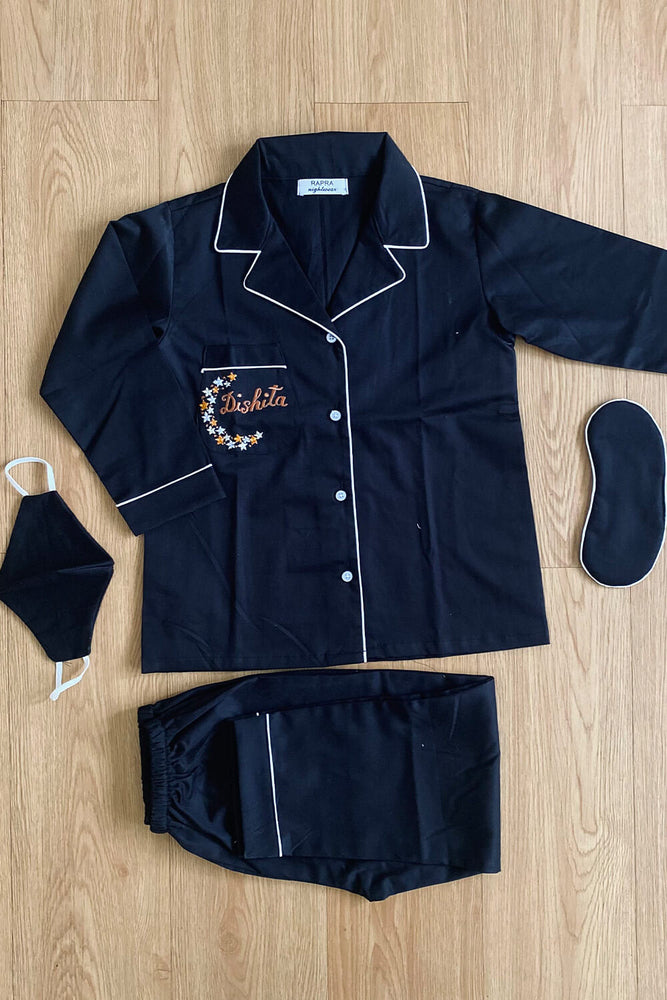 Load image into Gallery viewer, A STAR IS BORN - BLACK TWINNING PAJAMA SET