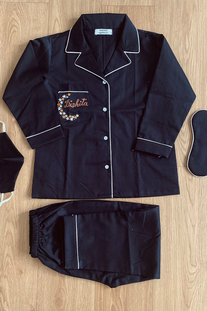 Load image into Gallery viewer, A STAR IS BORN - BLACK TWINNING PAJAMA SET