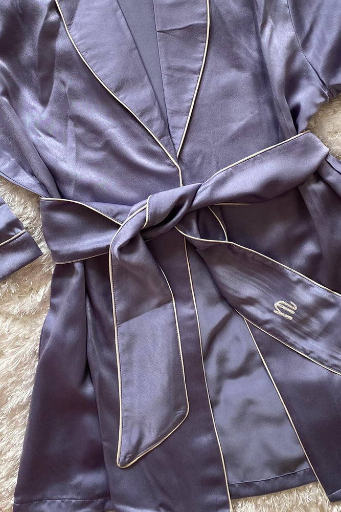 Load image into Gallery viewer, CUSTOMISED LUXE ROBE - DUSKY BLUE