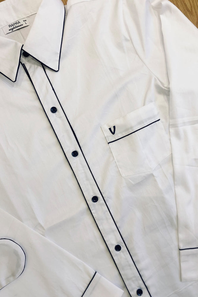 Load image into Gallery viewer, CUSTOMISED SHIRT COLLAR COTTON - WHITE