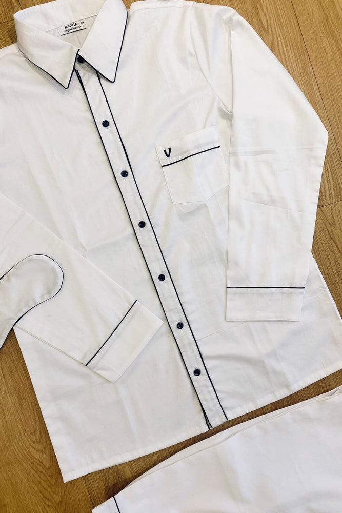 Load image into Gallery viewer, CUSTOMISED SHIRT COLLAR COTTON - WHITE