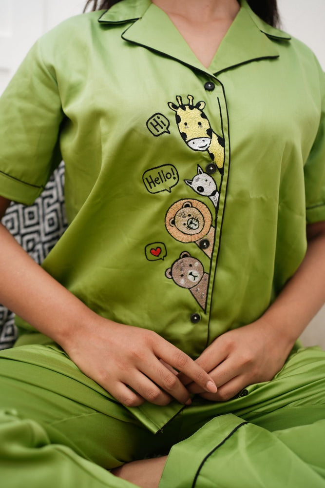 Load image into Gallery viewer, HELLO! HI! - TWINNING PAJAMA SET