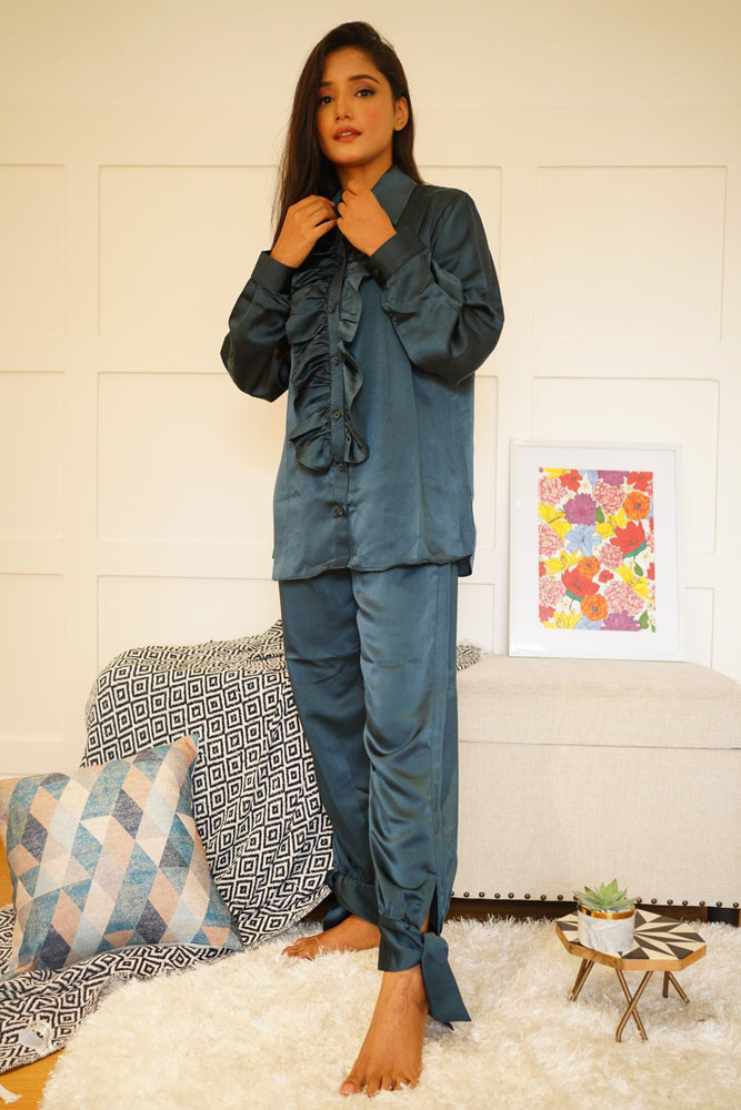 Load image into Gallery viewer, RUFFLED LUXE SATIN