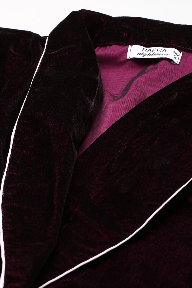 Load image into Gallery viewer, WINE VELVET ROBE
