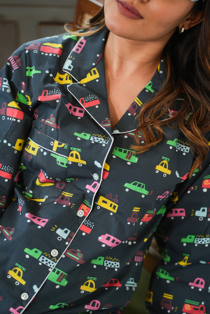 Load image into Gallery viewer, BABY TRUCK - TWINNING PAJAMA SET

