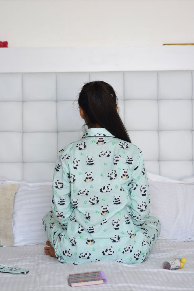 Load image into Gallery viewer, PANDA’S DAY OUT - TWINNING PAJAMA SET
