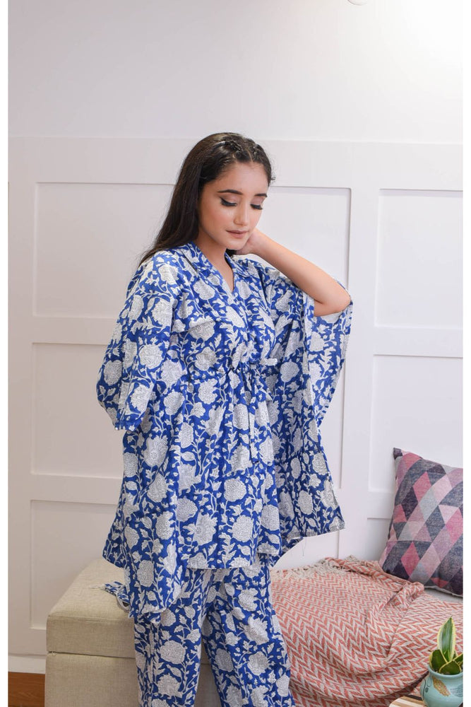 Load image into Gallery viewer, ROYAL BLUE JAL KAFTAN SET
