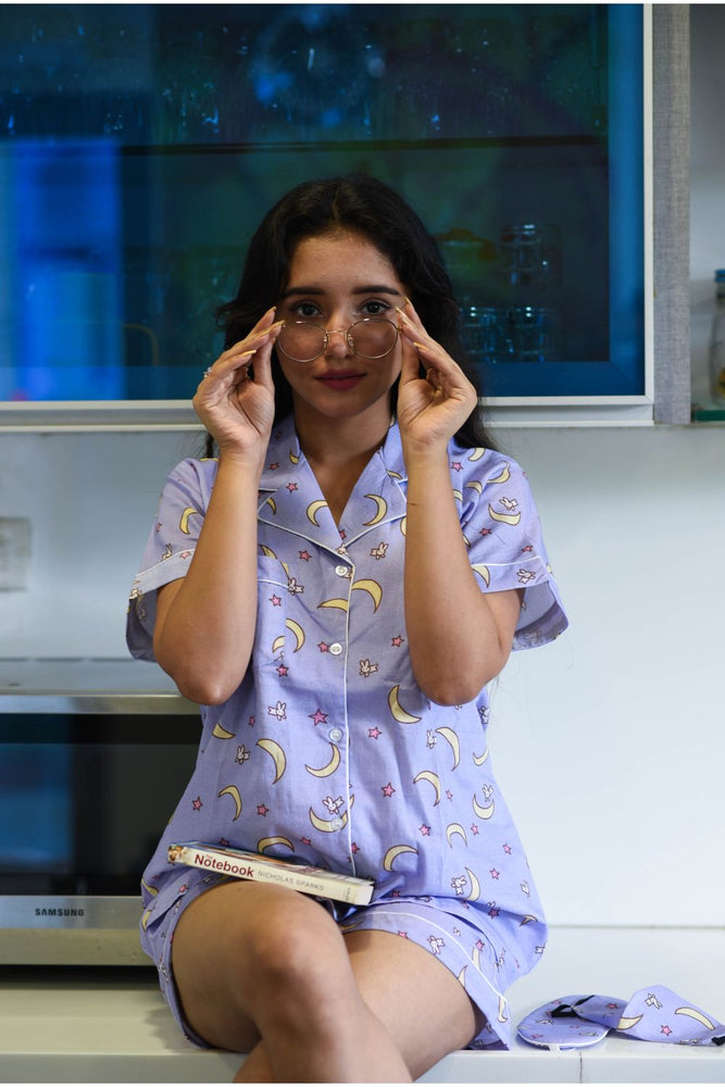 Load image into Gallery viewer, FLY TO THE MOON - TWINNING PAJAMA SET

