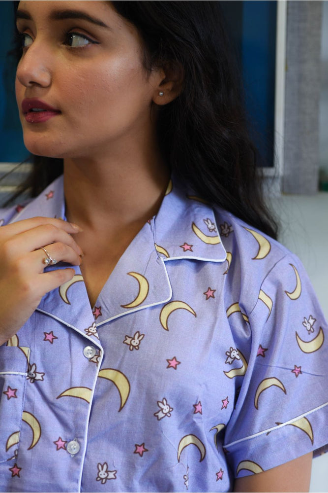 Load image into Gallery viewer, FLY TO THE MOON - TWINNING PAJAMA SET

