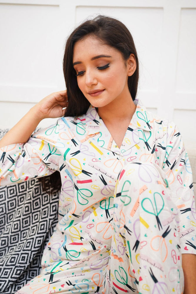 Load image into Gallery viewer, ROCK PAPER SCISSORS - TWINNING PAJAMA SET
