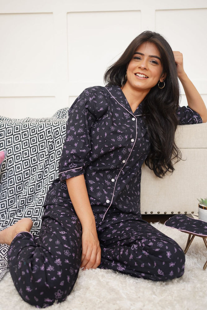Load image into Gallery viewer, FLORAL PINK - TWINNING PAJAMA SET

