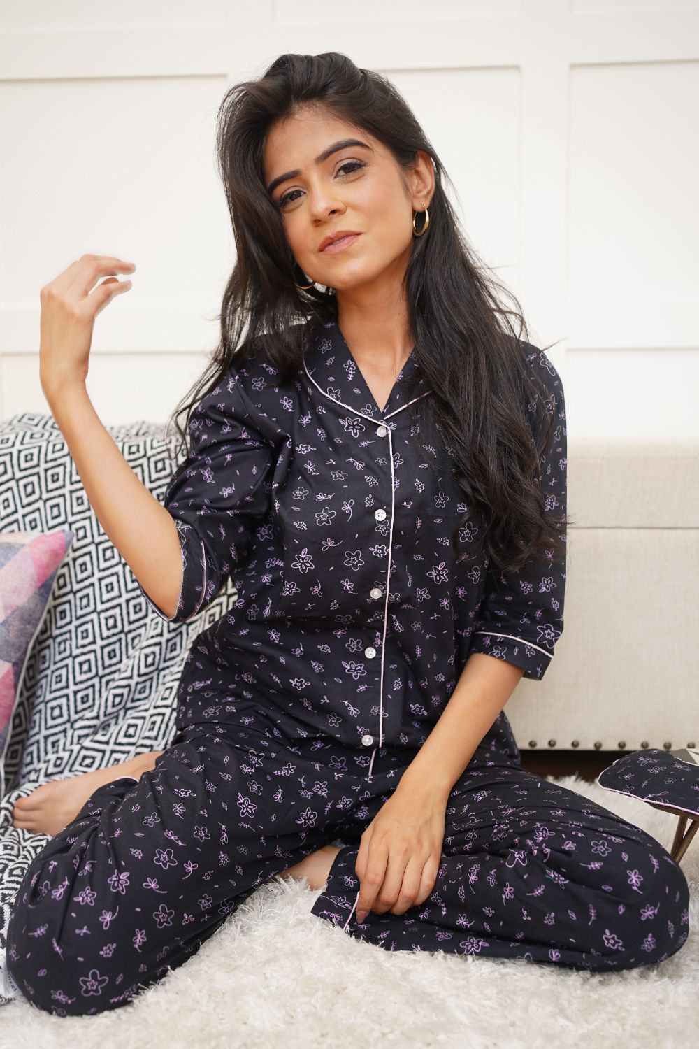 FLORAL PINK - TWINNING PAJAMA SET